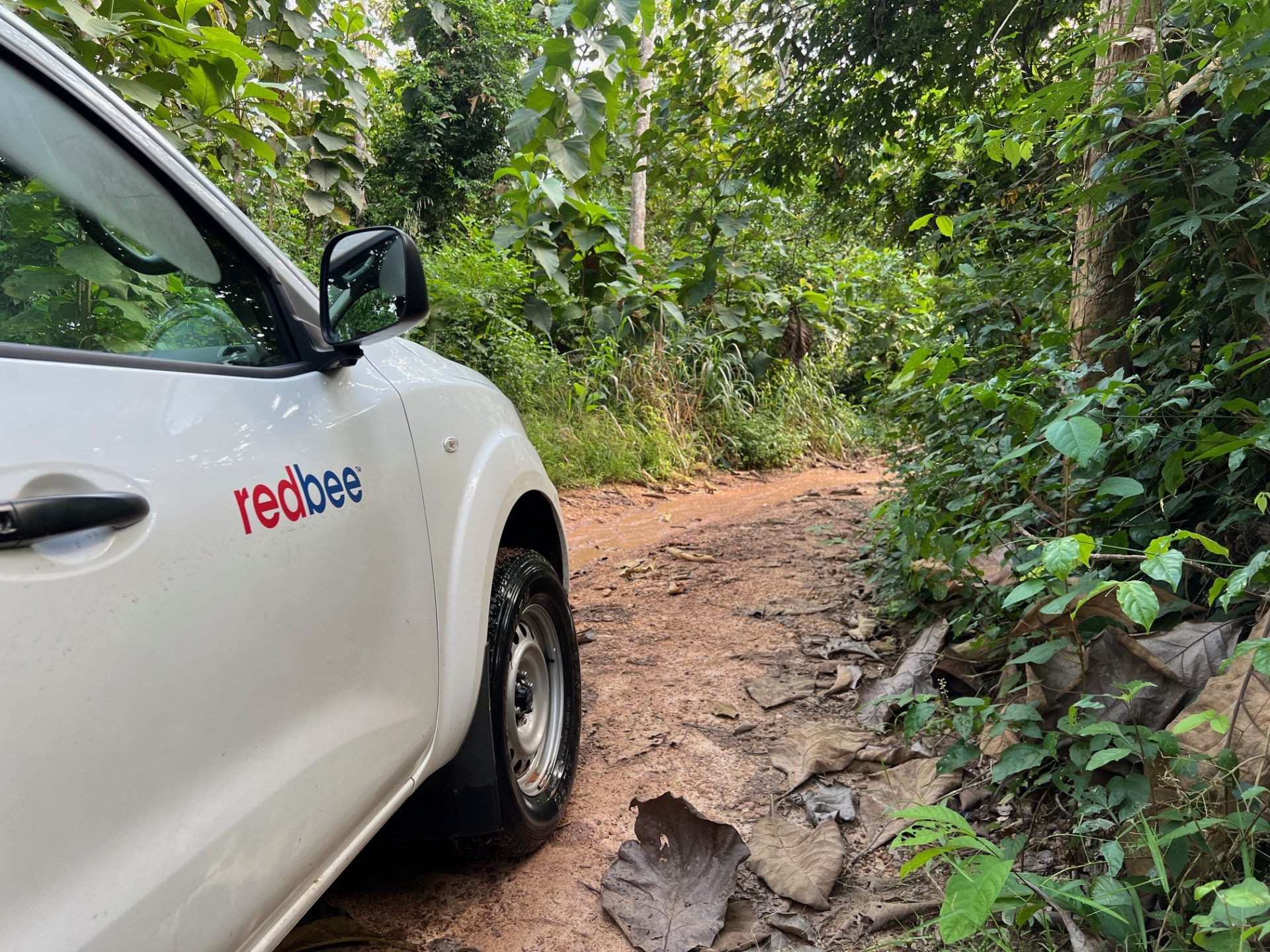 RedBee vehicle on a remote road